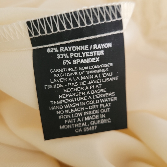 NWT Melissa Nepton Made In Canada Vanilla Cream Lace Overlay Scoop Neck Tunic L - Picture 12 of 14